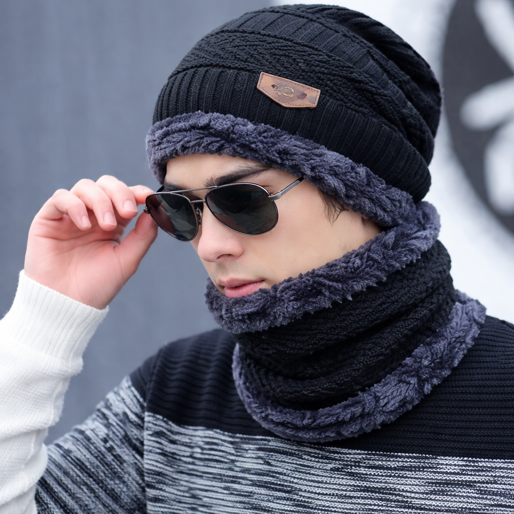 Unisex winter cap with neck warmer daily wear
